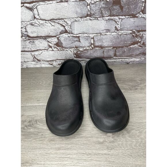 OOFOS OOcloog Casual Slip On Recovery Unisex Black Clogs Men Sz 45EU/12M US W 14